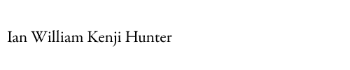 Ian William Kenji Hunter